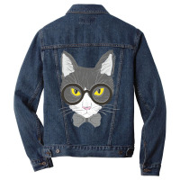 Cat Face Men Denim Jacket | Artistshot