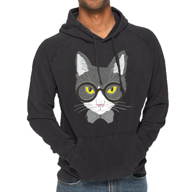 Cat Face Vintage Hoodie | Artistshot