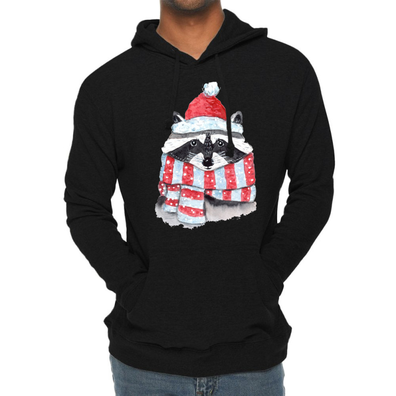 Christmas Raccoon 1 Lightweight Hoodie | Artistshot