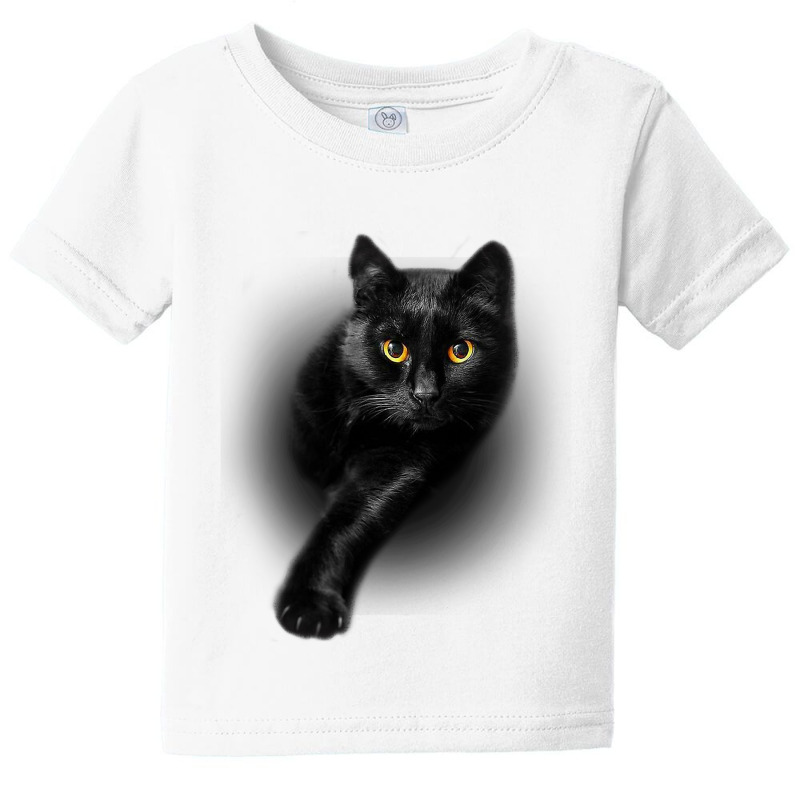 Black Cat Yellow Eyes  Cats Tee  Gifts Baby Tee by DonnaSchennum1234 | Artistshot