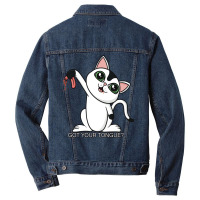 Cat Got Your Tongue Men Denim Jacket | Artistshot