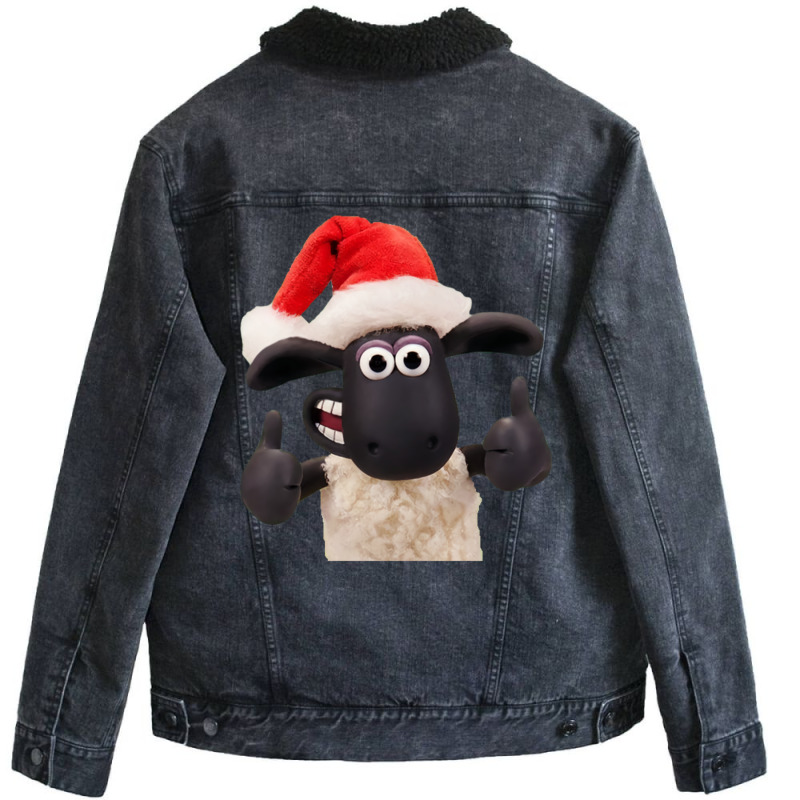 Christmas Sheep Unisex Sherpa-lined Denim Jacket | Artistshot