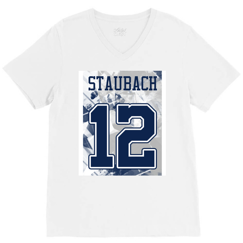 Roger Staubach V-Neck Tee by jhoverprogga0 | Artistshot