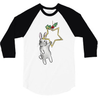 Christmas Star Bunny Rabbit 3/4 Sleeve Shirt | Artistshot