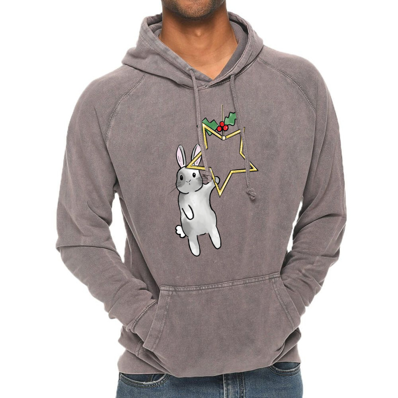 Christmas Star Bunny Rabbit Vintage Hoodie | Artistshot