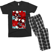 Trend With Tropical Leaves Flowers Men's T-shirt Pajama Set | Artistshot