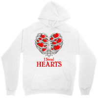 Valentine Heart Skeleton Rib Cage Bones I Steal Heart T Shirt Unisex Hoodie | Artistshot