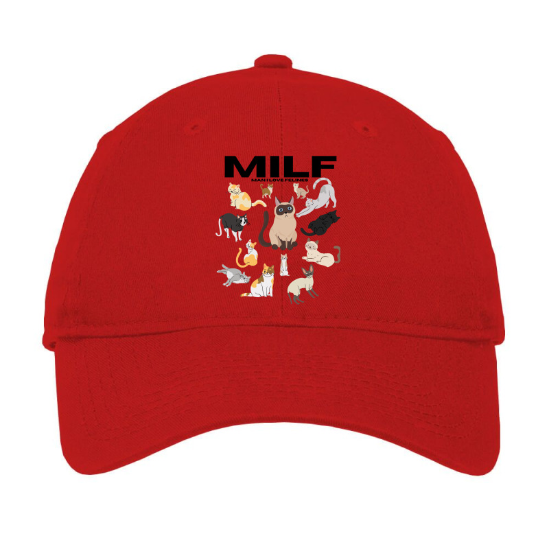 Milf (man I Love Felines) Adjustable Cap | Artistshot