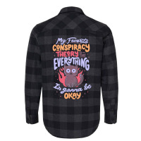 Conspiracy Theory   Cute Funny Quote Evil Cat Gift Flannel Shirt | Artistshot