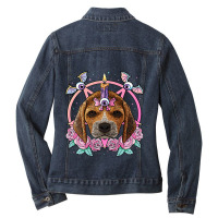 Pastel Goth Beagle Pagan Creepy Menhera Beagle Dog Ladies Denim Jacket | Artistshot