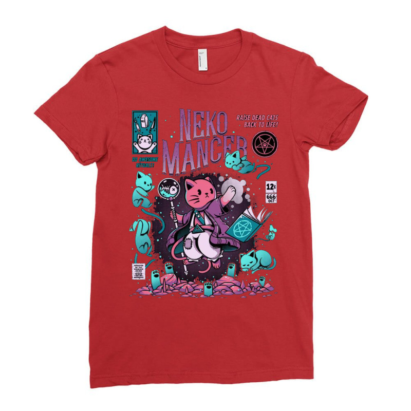 Magic And Malefic Cat Ladies Fitted T-Shirt by mujartonesi | Artistshot