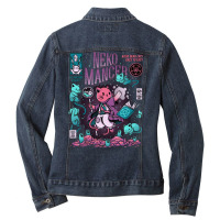 Magic And Malefic Cat Ladies Denim Jacket | Artistshot