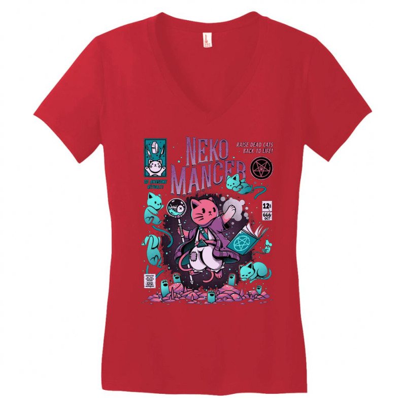 Magic And Malefic Cat Women's V-Neck T-Shirt by mujartonesi | Artistshot