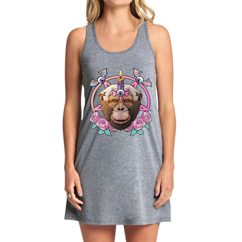 Pastel Goth Chimpanzee Pagan Creepy Menhera Chimpanzee Tank Dress by XAVIERESPREE | Artistshot