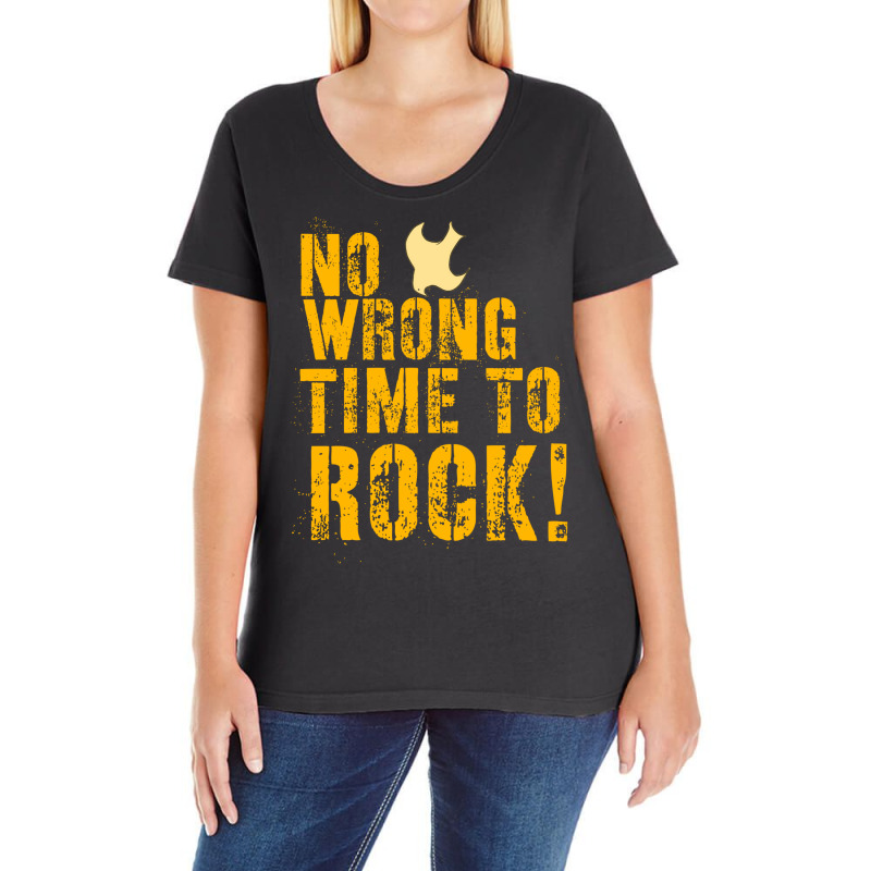 Peacemaker No Wrong Time To Rock Saying Ladies Curvy T-shirt | Artistshot