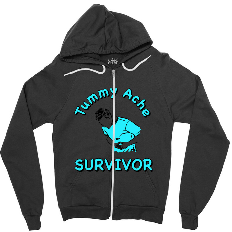 Tummy Ache Survivor Classic Zipper Hoodie | Artistshot