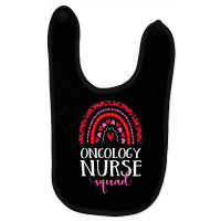 Oncology Nurse Squad Rainbow Leopard Nursing Valentine Day T Shirt Baby Bibs | Artistshot