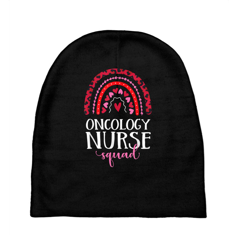 Oncology Nurse Squad Rainbow Leopard Nursing Valentine Day T Shirt Baby Beanies by omano | Artistshot