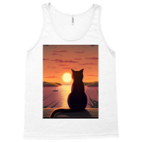 Cat Looking At Sunset1 Tank Top | Artistshot