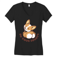 Do Your Squats Cute Corgi   Bodybuilding Women's V-neck T-shirt | Artistshot