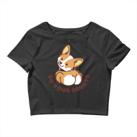 Do Your Squats Cute Corgi   Bodybuilding Crop Top | Artistshot