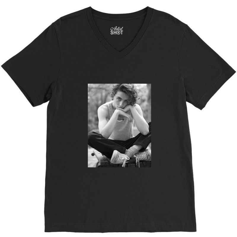 Timothee Chalamet V-Neck Tee by mrdjpancake | Artistshot