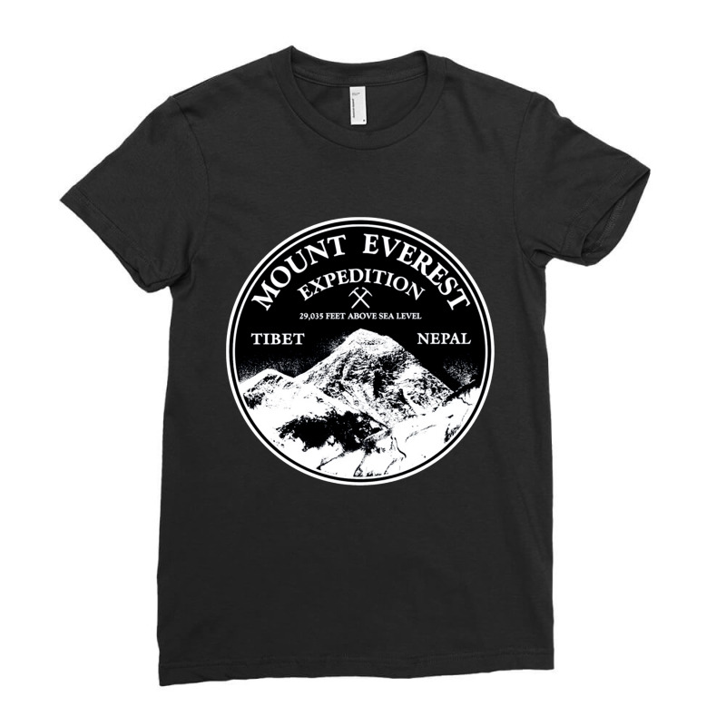 Mount Everest, Mount Everest Vintage, Mount Everest Art, Mount Everest Ladies Fitted T-Shirt by SHOPLOS | Artistshot