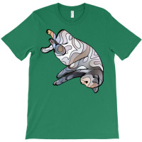 Cat Pretzel Gray And Brown Groovy T-shirt | Artistshot