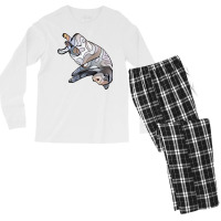 Cat Pretzel Gray And Brown Groovy Men's Long Sleeve Pajama Set | Artistshot