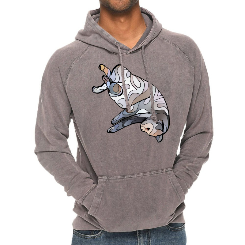 Cat Pretzel Gray And Brown Groovy Vintage Hoodie | Artistshot