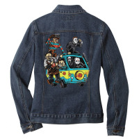 Mystery Machine, Mystery Machine Vintage, Mystery Machine Painting, Th Ladies Denim Jacket | Artistshot