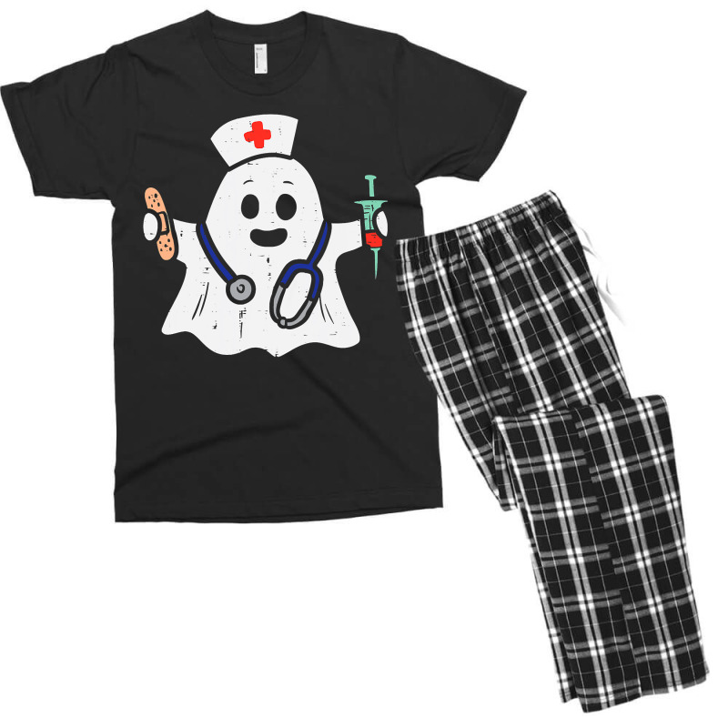 Nurse Ghost Scrub Halloween Costume For Nurses Women Rn Men's T-shirt Pajama Set by JohnNichols89123 | Artistshot