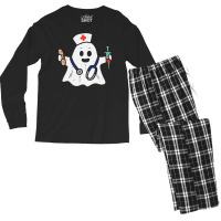 Nurse Ghost Scrub Halloween Costume For Nurses Women Rn Men's Long Sleeve Pajama Set | Artistshot