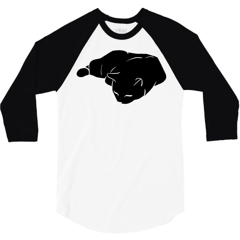 Cat Sleep Silhouette 3/4 Sleeve Shirt | Artistshot