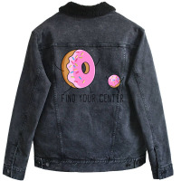 Find Your Donut Center Unisex Sherpa-lined Denim Jacket | Artistshot