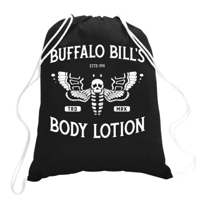 Buffalo Bill's Body Lotion   Horror Movie   Distressed Vintage Drawstring Bags Designed By G3ry