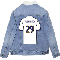 Ar'darius Washington Jersey 3 Unisex Sherpa-lined Denim Jacket | Artistshot