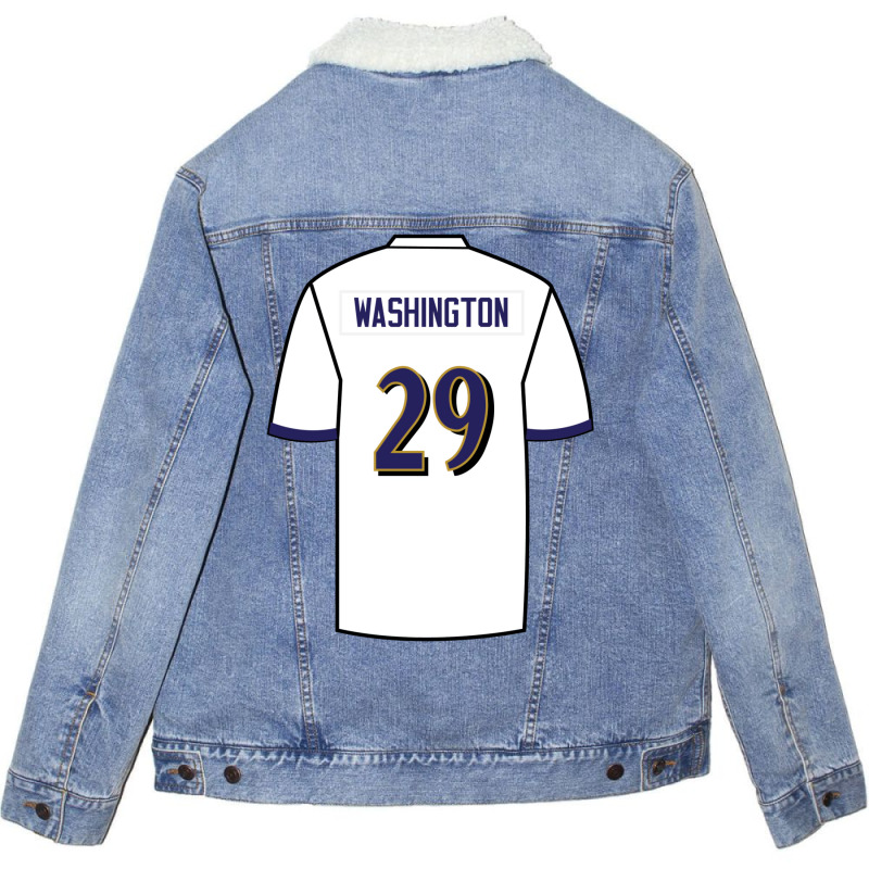 Ar'darius Washington Jersey 3 Unisex Sherpa-Lined Denim Jacket by gajercletas | Artistshot