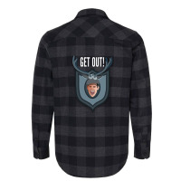 Get Out!!! Top Text (the Lodge Flannel Shirt | Artistshot