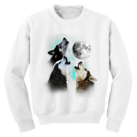 Siberian Husky Shirt, Siberian Husky Howling At The Moon T Shirt Youth Sweatshirt | Artistshot