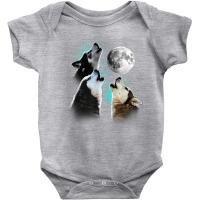 Siberian Husky Shirt, Siberian Husky Howling At The Moon T Shirt Baby Bodysuit | Artistshot