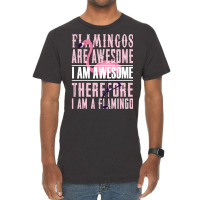 Flamingos Are Awesome Vintage T-shirt | Artistshot