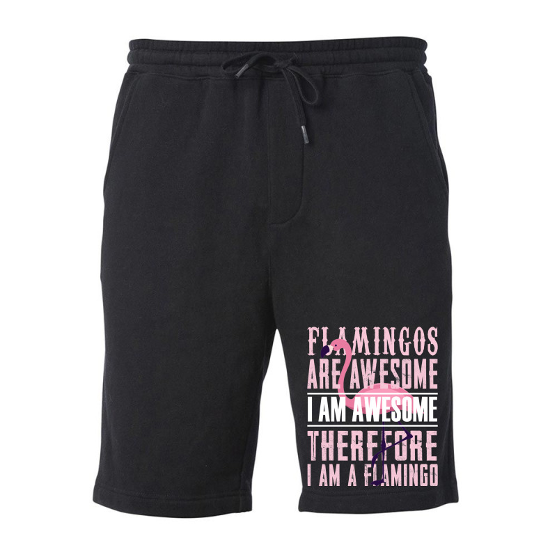 Flamingos Are Awesome Fleece Short | Artistshot