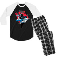 Sunset Samurai Warrior 2 Men's 3/4 Sleeve Pajama Set | Artistshot