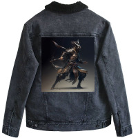 Samurai Elf Warrior Unisex Sherpa-lined Denim Jacket | Artistshot