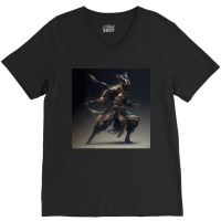 Samurai Elf Warrior V-neck Tee | Artistshot