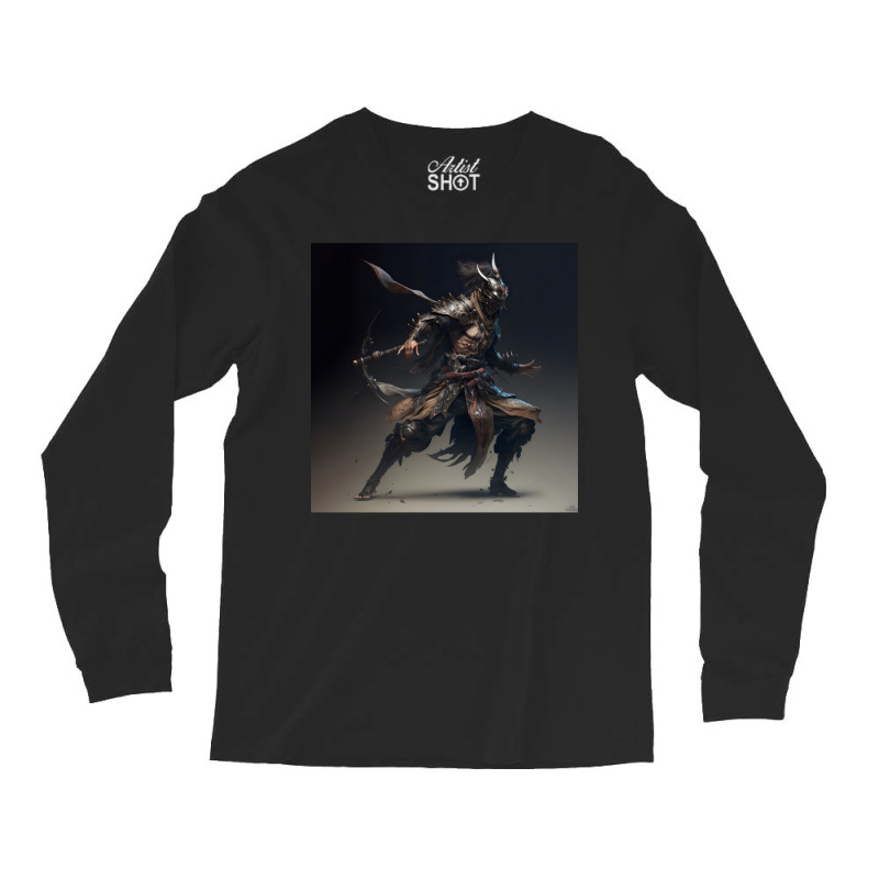 Samurai Elf Warrior Long Sleeve Shirts by apolitery | Artistshot