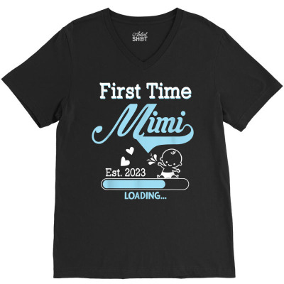 First Time Mimi 2023 New Mom Loading Mother's Day T Shirt V-neck Tee Designed By Amumu243768