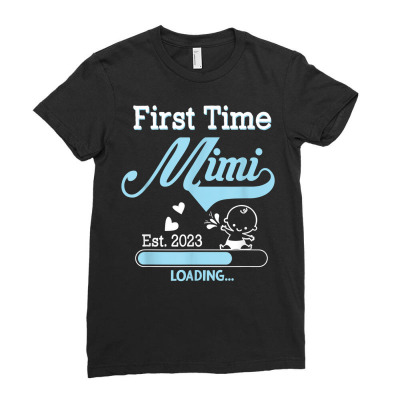 First Time Mimi 2023 New Mom Loading Mother's Day T Shirt Ladies Fitted T-shirt Designed By Amumu243768
