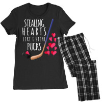 Stealing Hearts Like I Steal Pucks Ice Hockey Valentines Day T Shirt Women's Pajamas Set | Artistshot